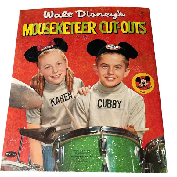 Vintage Walt Disney Mouseketeer Cut Outs Paper Doll Clothes Incomplete READ - Picture 1 of 10